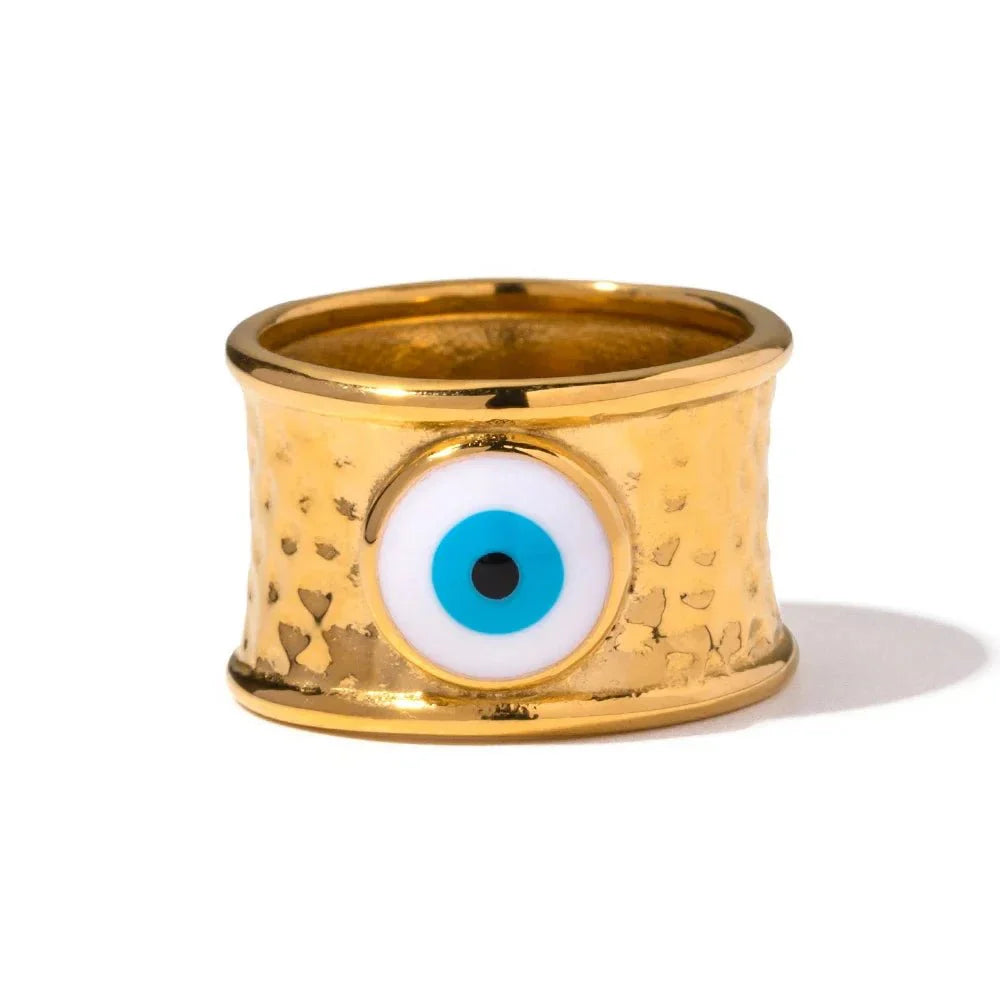 18k Bohemian Evil Eye Rings - Aryomi