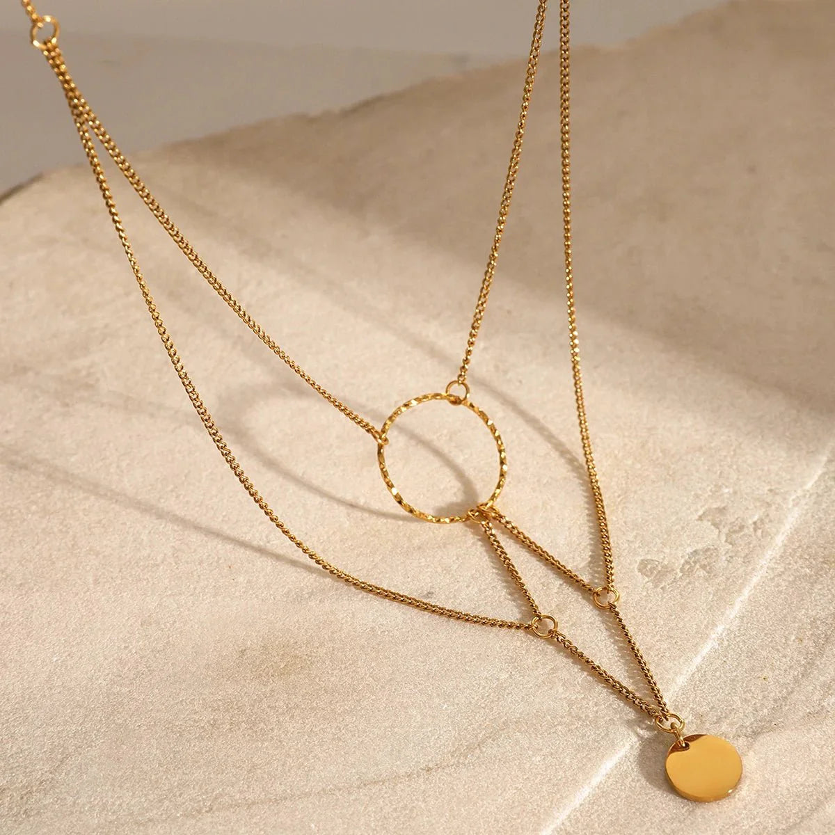 18k Dainty Layered Constellation Necklace - Aryomi