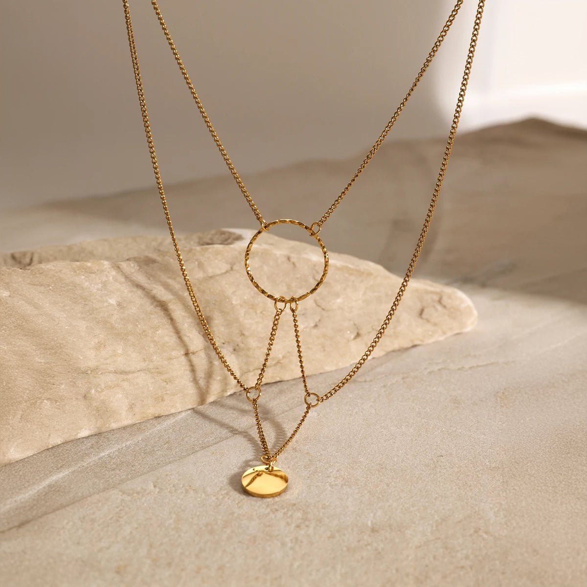 18k Dainty Layered Constellation Necklace - Aryomi
