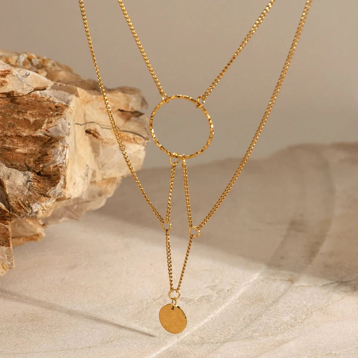 18k Dainty Layered Constellation Necklace - Aryomi