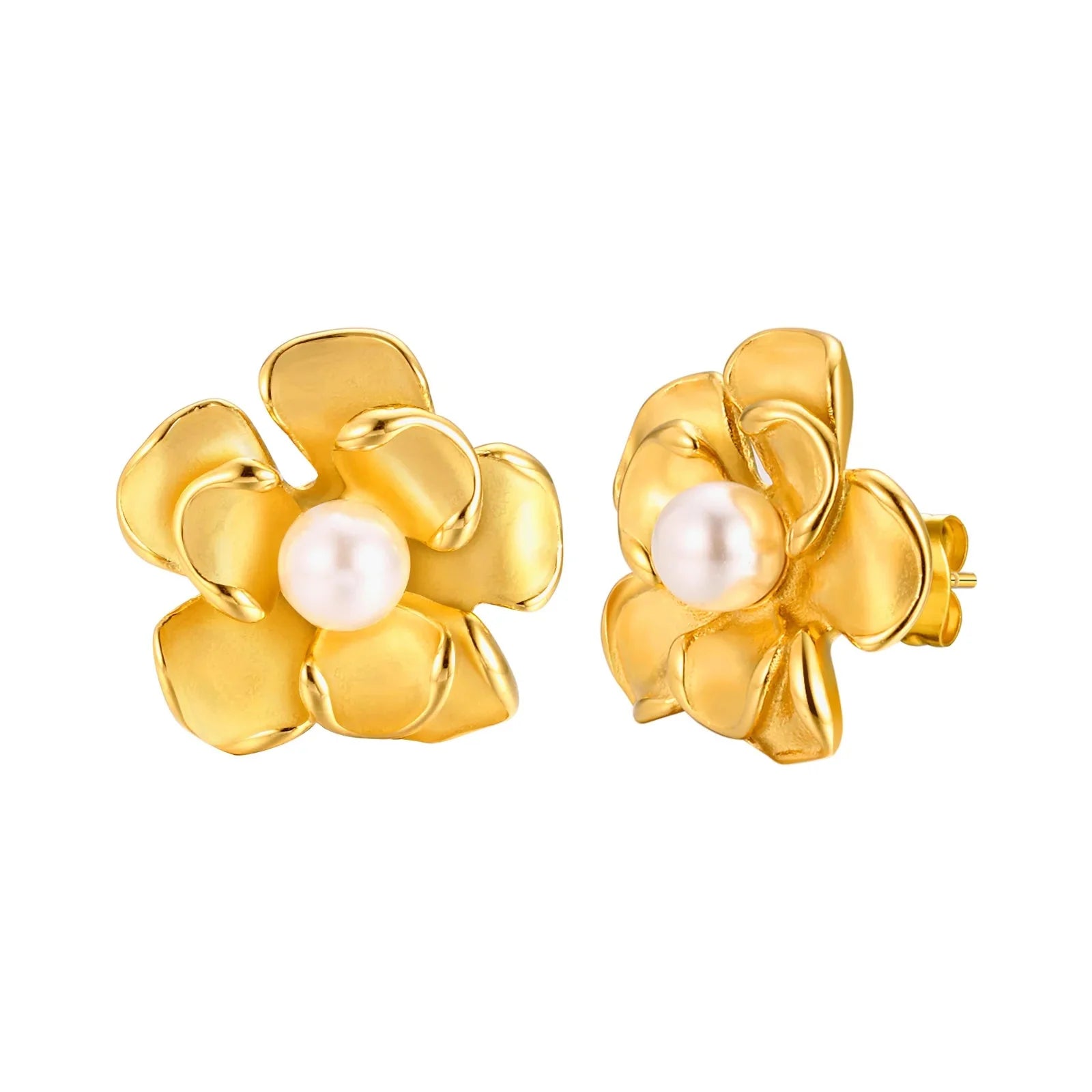 18k Pearl Flower Earrings - Aryomi
