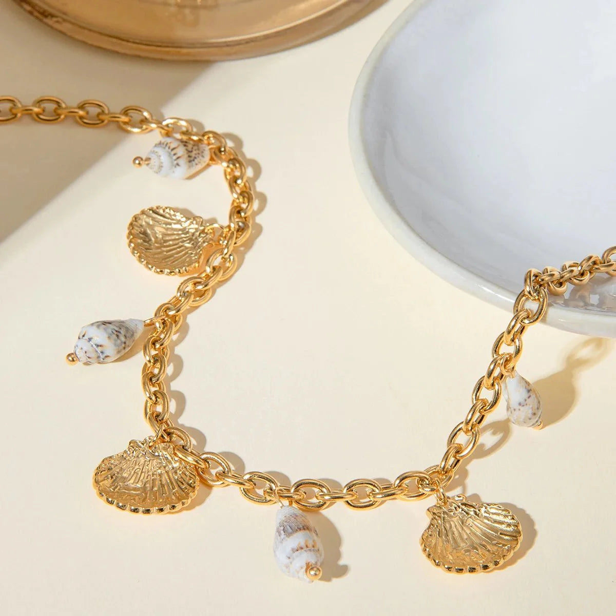 18k Summer Beach Sea Shell Necklace - Aryomi