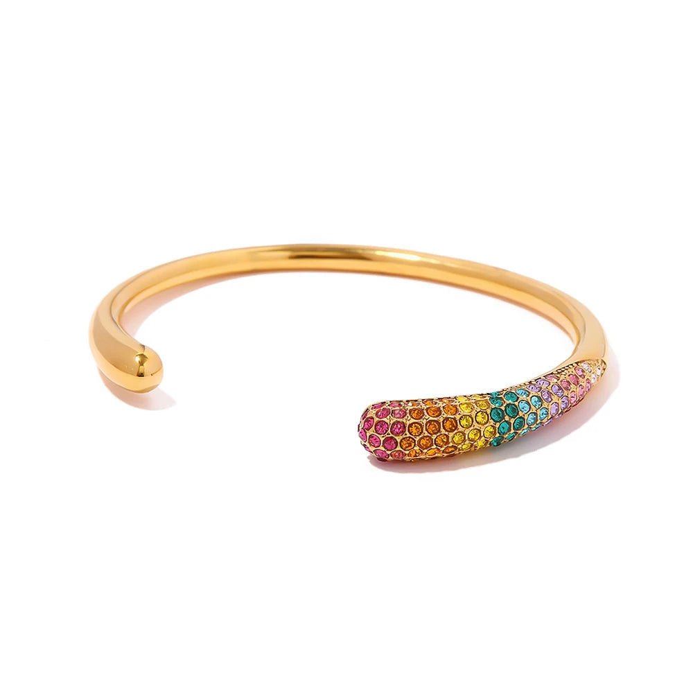 Accented Classy Bangle Cuff Bracelets - Aryomi