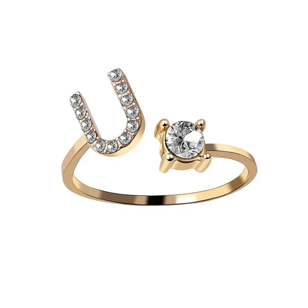 Adjustable Letter Initial Ring - Aryomi