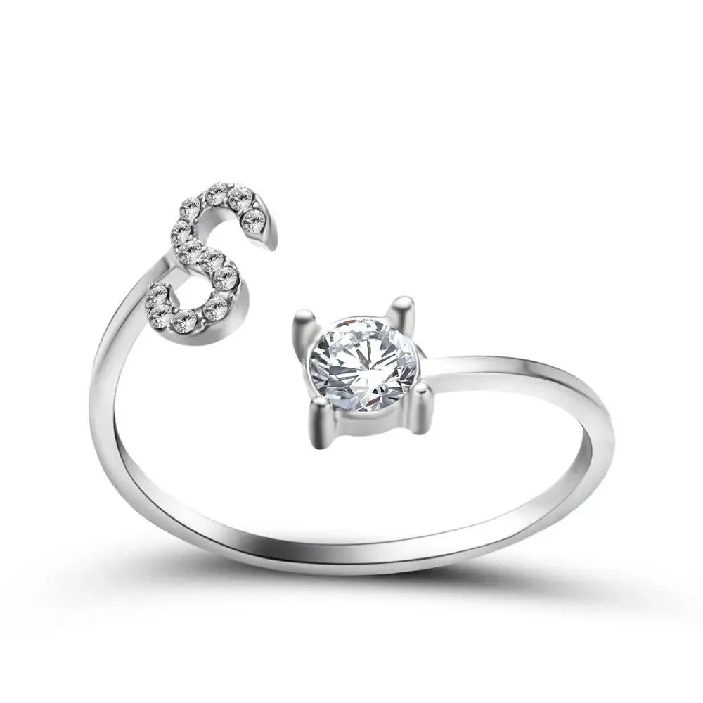 Adjustable Letter Initial Ring - Aryomi