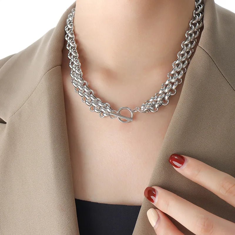 Classy Rice Bead Necklace and Bracelet Set - Aryomi
