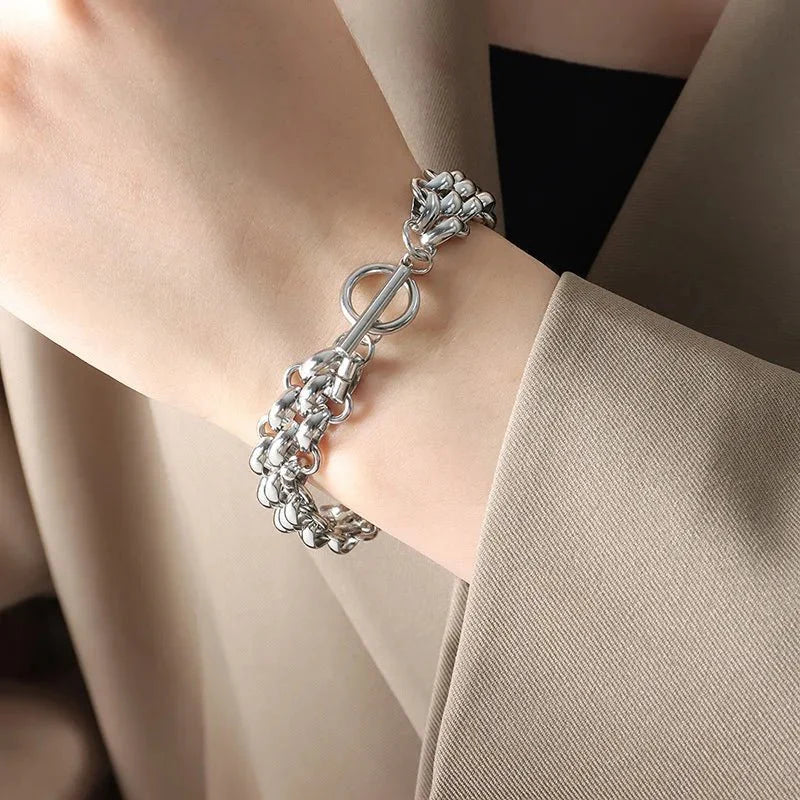Classy Rice Bead Necklace and Bracelet Set - Aryomi