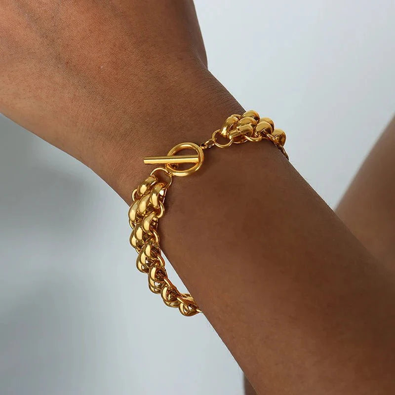 Classy Rice Bead Necklace and Bracelet Set - Aryomi