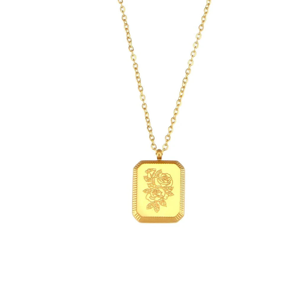 Dainty Birth Month Flower Necklace - Aryomi