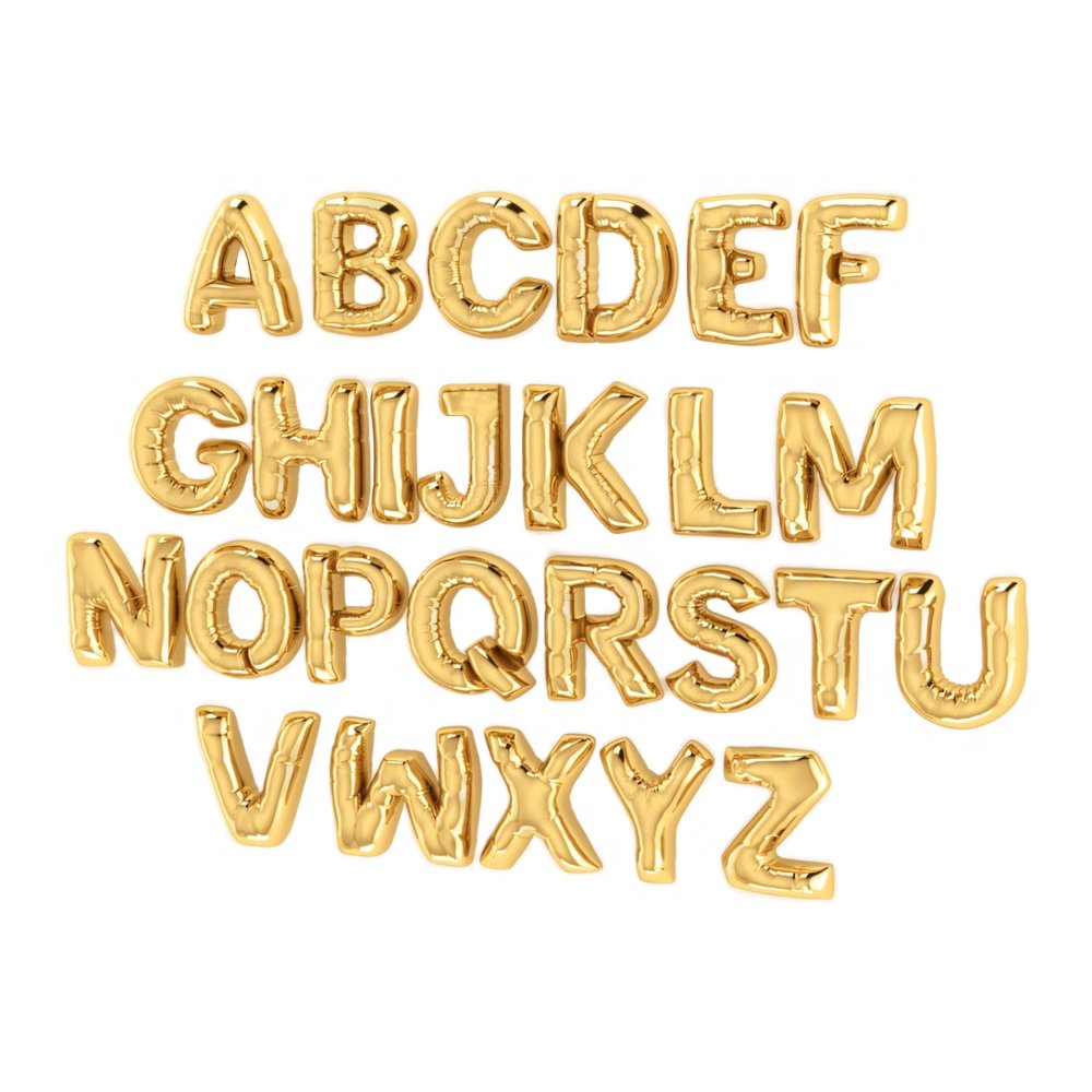 Dainty Bubble Letter Initial Necklace - Aryomi