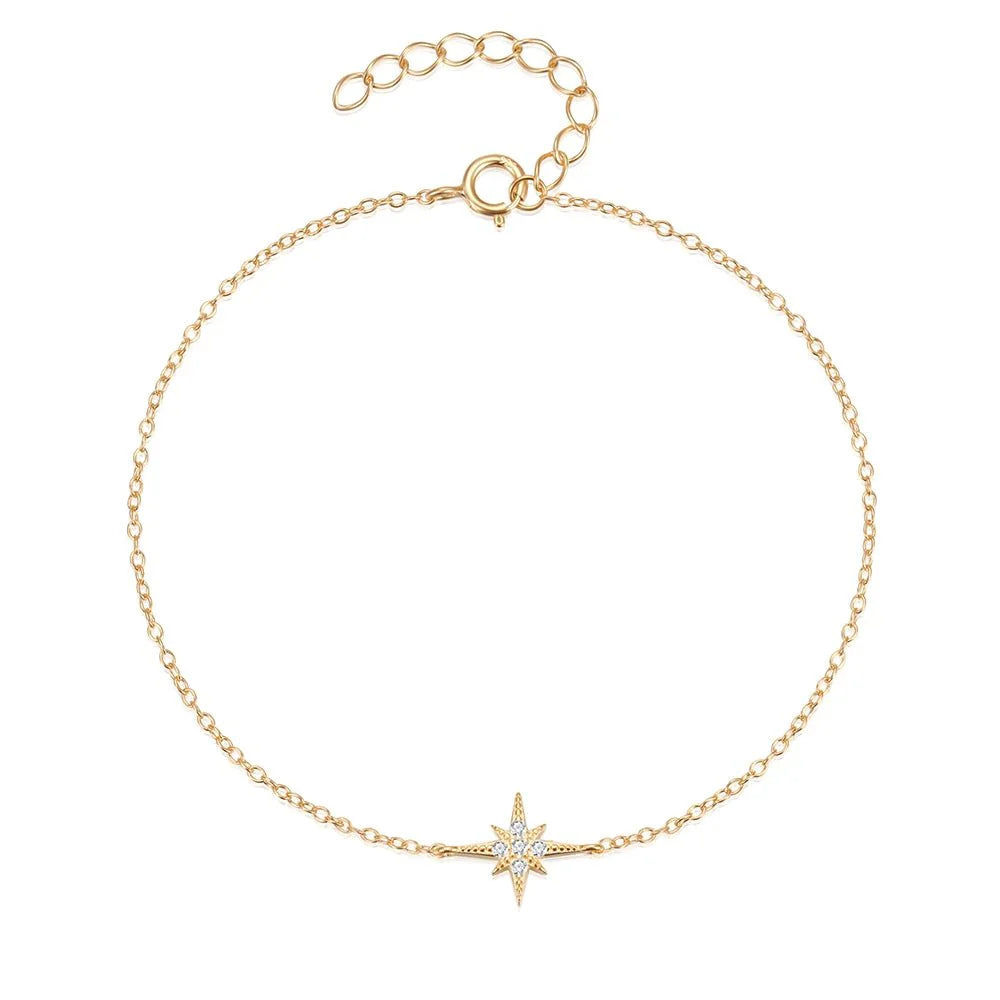 Dainty Chain North Star Bracelet - Aryomi