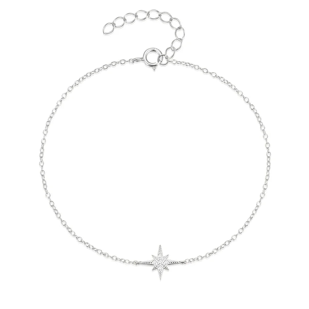 Dainty Chain North Star Bracelet - Aryomi