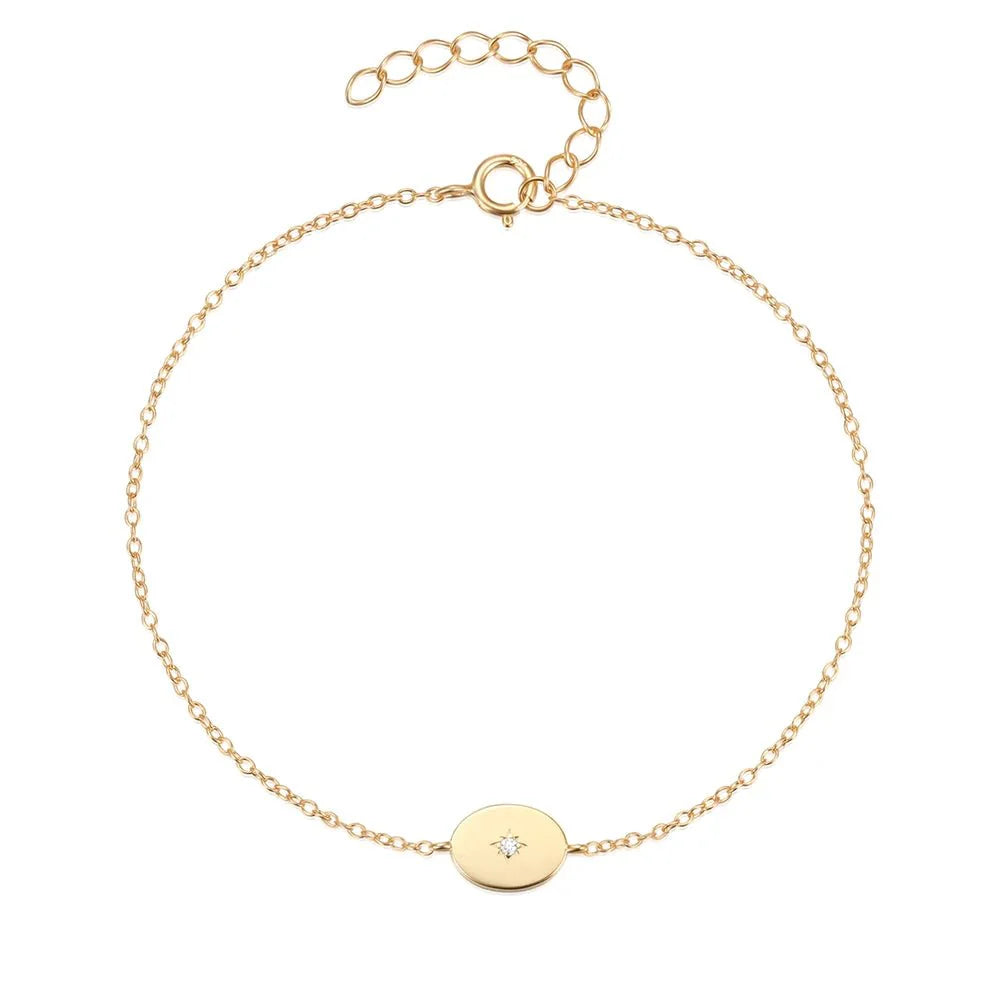 Dainty Chain North Star Bracelet - Aryomi