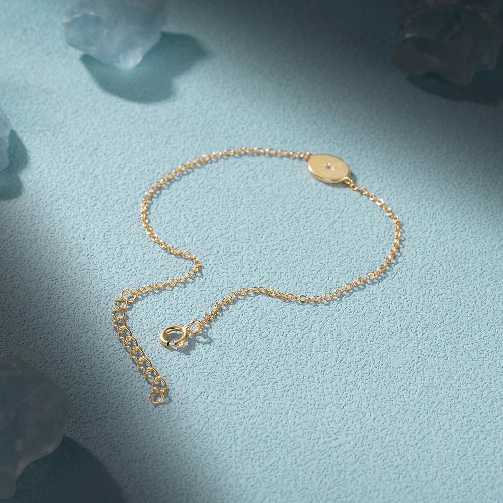 Dainty Chain North Star Bracelet - Aryomi