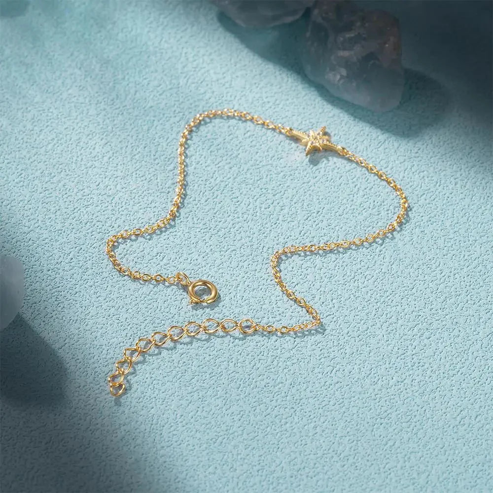 Dainty Chain North Star Bracelet - Aryomi