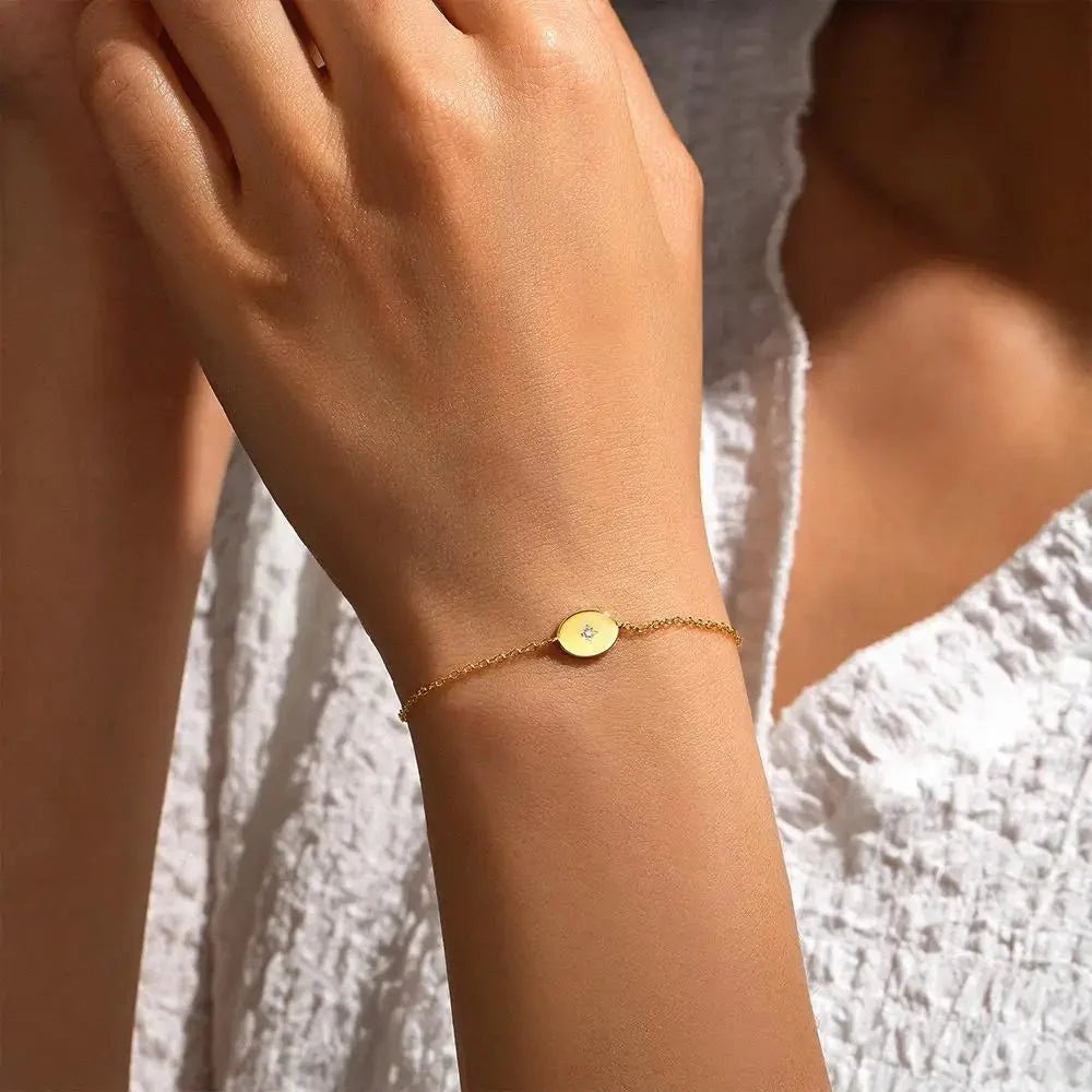 Dainty Chain North Star Bracelet - Aryomi