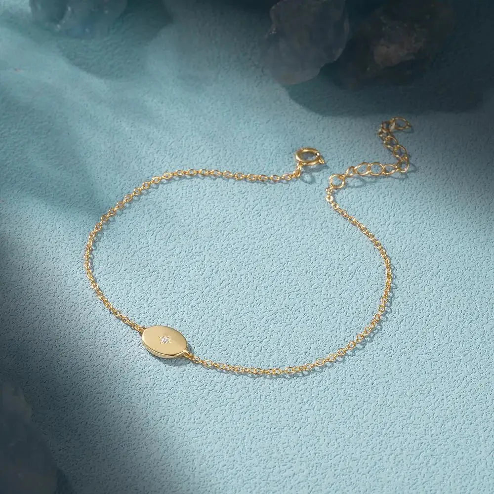 Dainty Chain North Star Bracelet - Aryomi