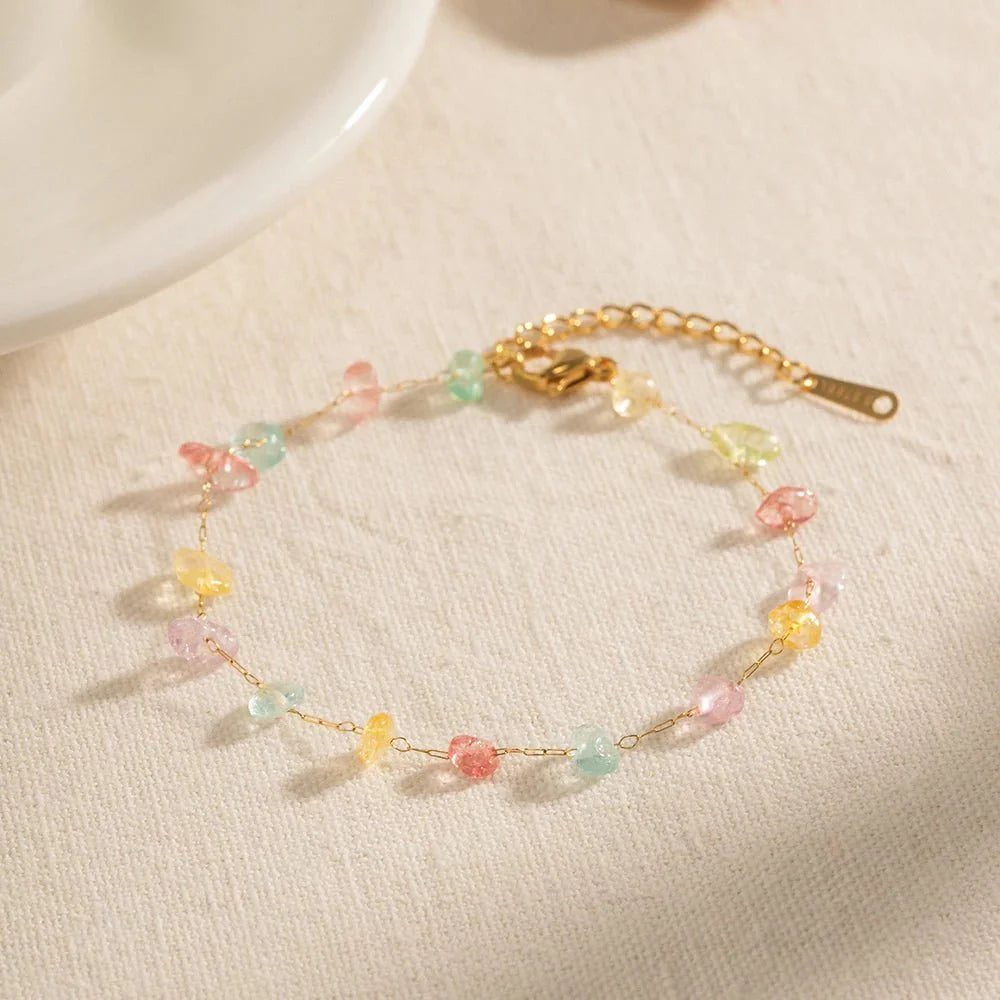 Dainty Crystal Bracelet and Necklace Set - Aryomi