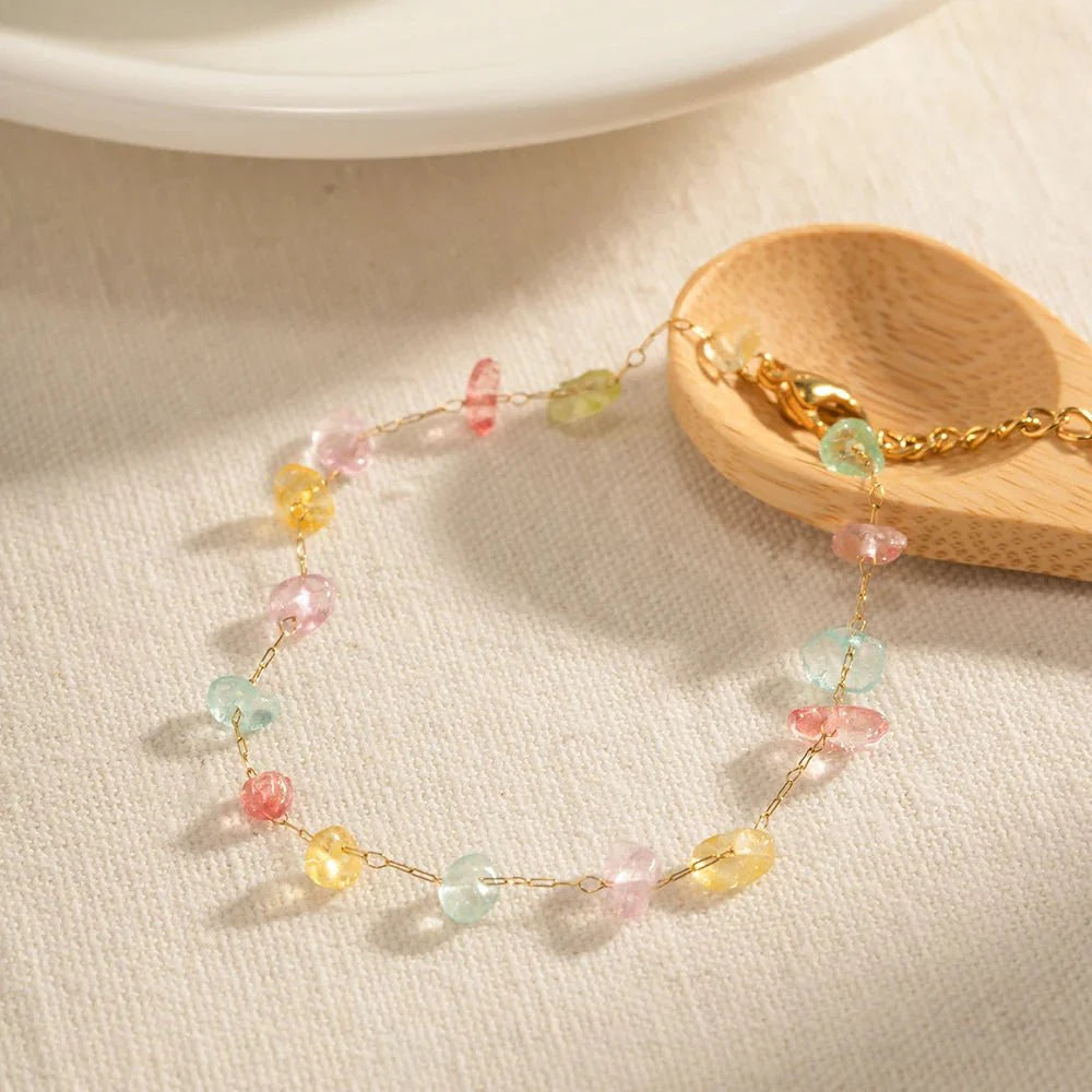 Dainty Crystal Bracelet and Necklace Set - Aryomi