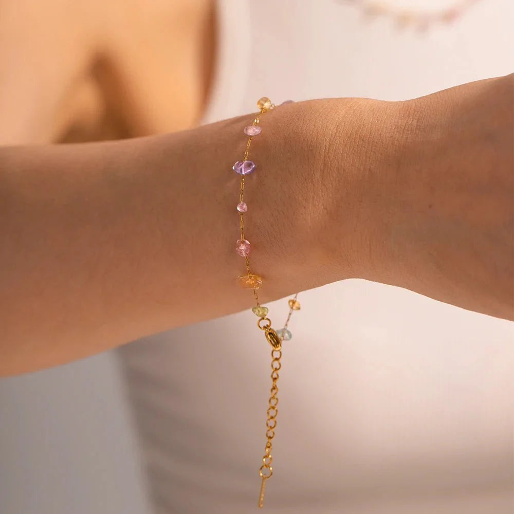 Dainty Crystal Bracelet and Necklace Set - Aryomi