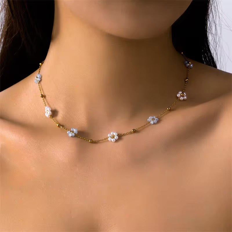 Dainty Daisy Necklace & Bracelets - Aryomi