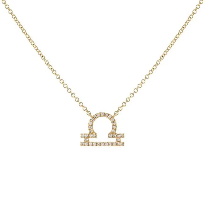Dainty Diamond Zodiac Sign Necklace - Aryomi