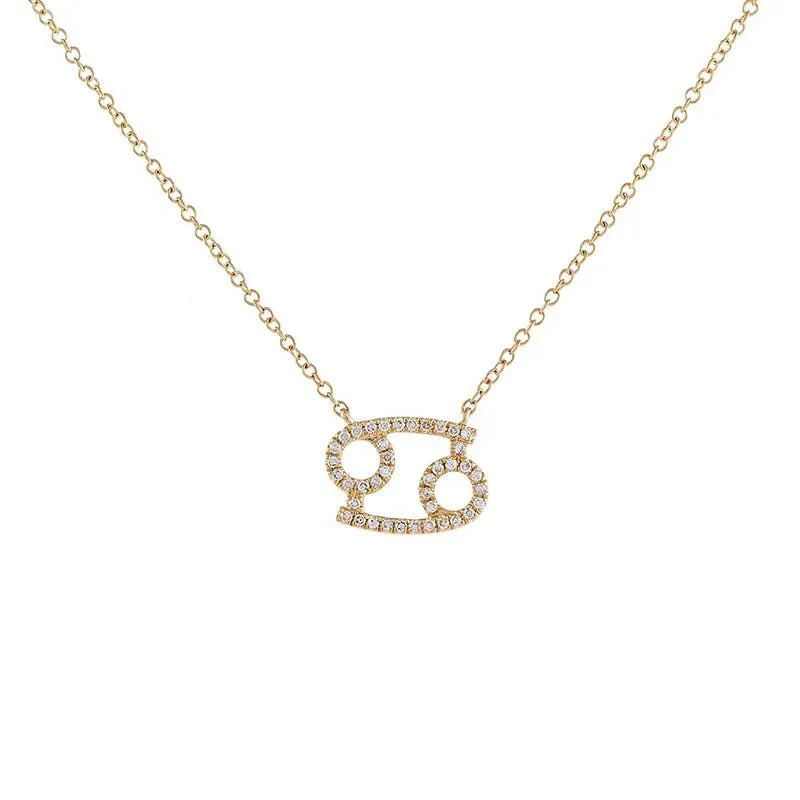 Dainty Diamond Zodiac Sign Necklace - Aryomi