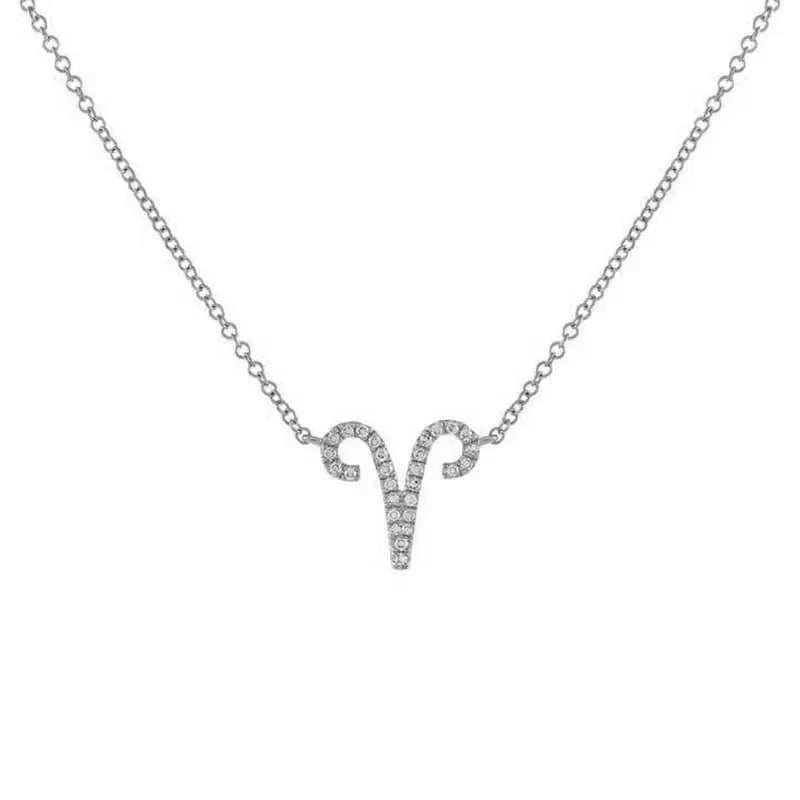 Dainty Diamond Zodiac Sign Necklace - Aryomi