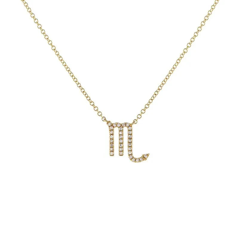 Dainty Diamond Zodiac Sign Necklace - Aryomi