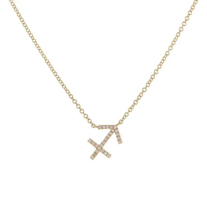 Dainty Diamond Zodiac Sign Necklace - Aryomi