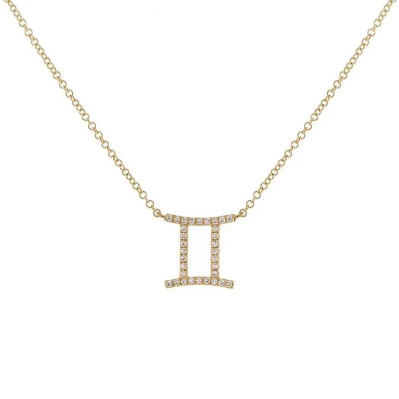 Dainty Diamond Zodiac Sign Necklace - Aryomi