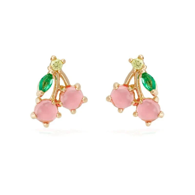 Dainty Fruit Hoop & Stud Earrings - Aryomi