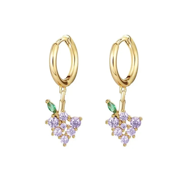 Dainty Fruit Hoop & Stud Earrings - Aryomi