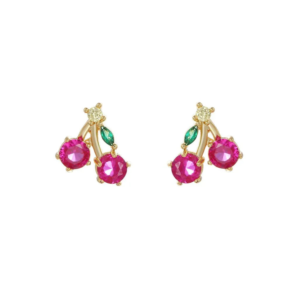 Dainty Fruit Hoop & Stud Earrings - Aryomi