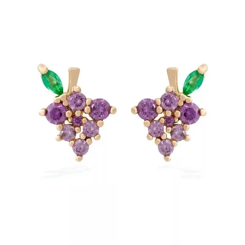 Dainty Fruit Hoop & Stud Earrings - Aryomi