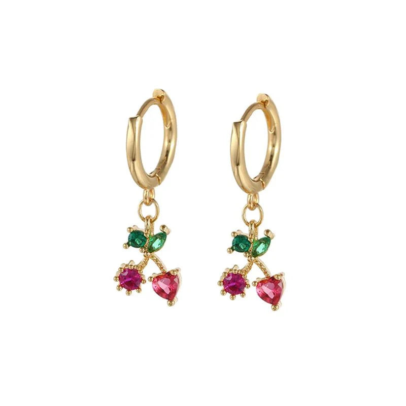 Dainty Fruit Hoop & Stud Earrings - Aryomi