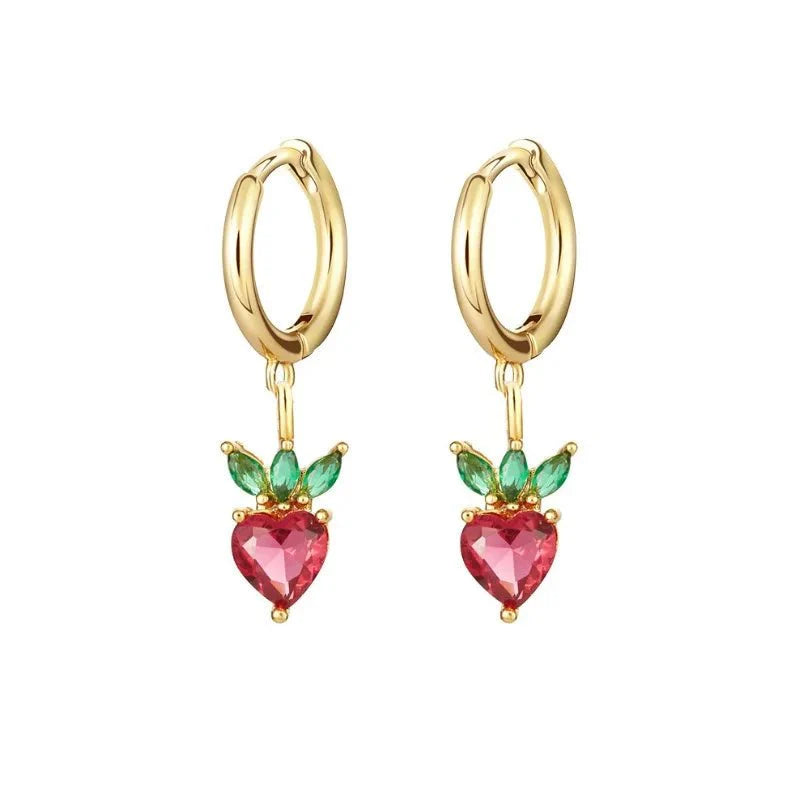 Dainty Fruit Hoop & Stud Earrings - Aryomi