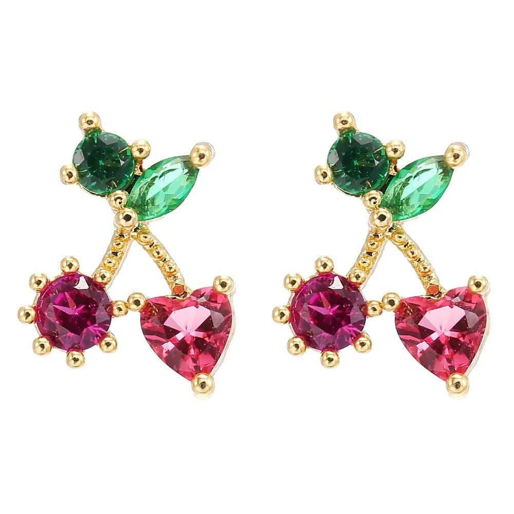 Dainty Fruit Hoop & Stud Earrings - Aryomi