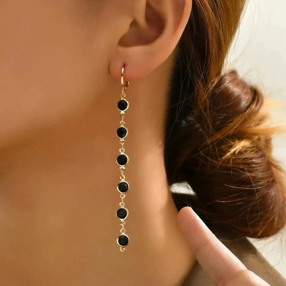 Gem Drop Hoop Earrings - Aryomi