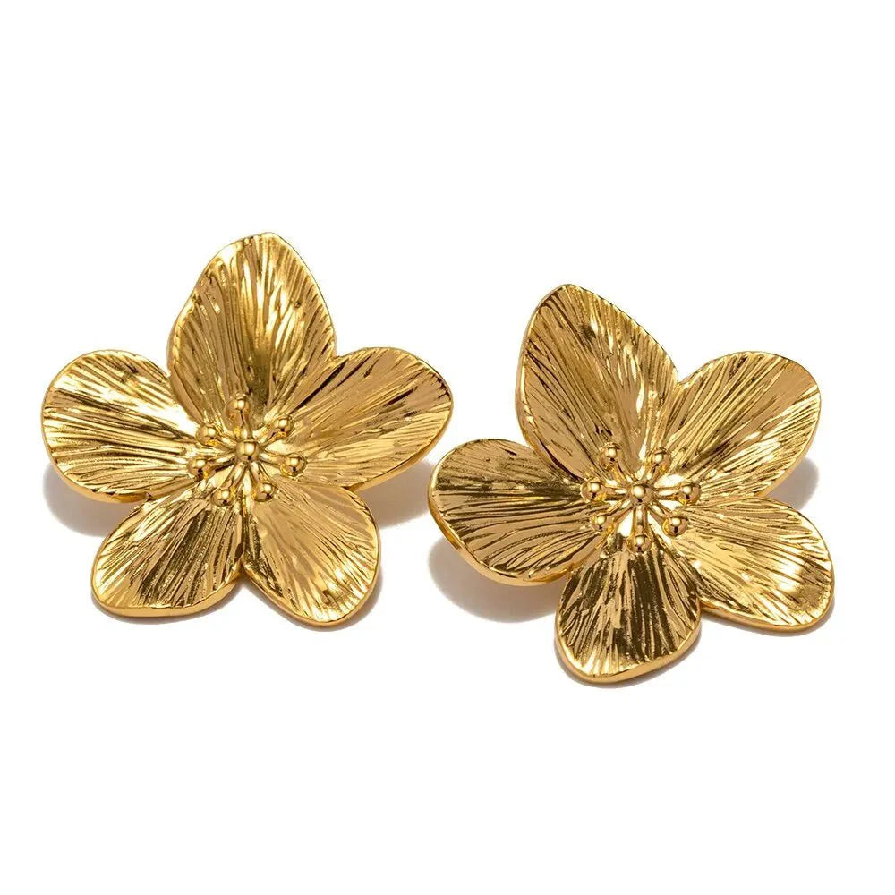Hibiscus Floral Stud Earrings - Aryomi