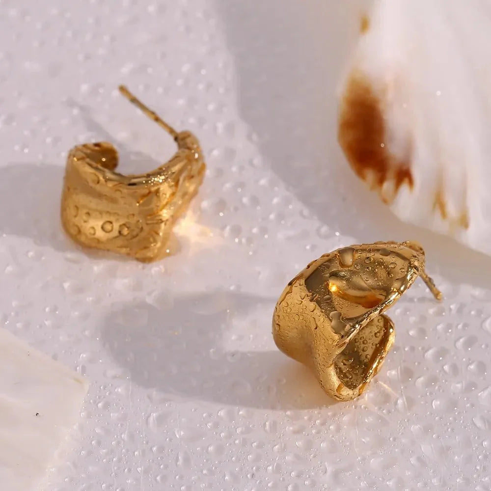 Melting Abstract Dainty Earrings - Aryomi
