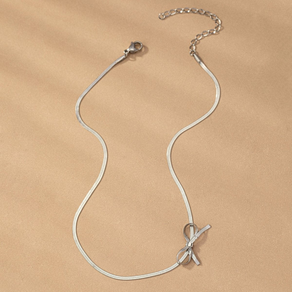 Romantic Dainty Bow Necklace - Aryomi