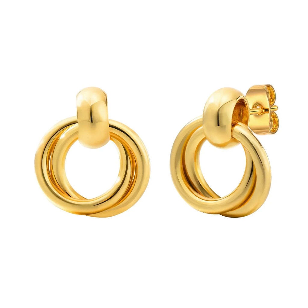 14k Dainty Dual Hoop Earrings - Aryomi