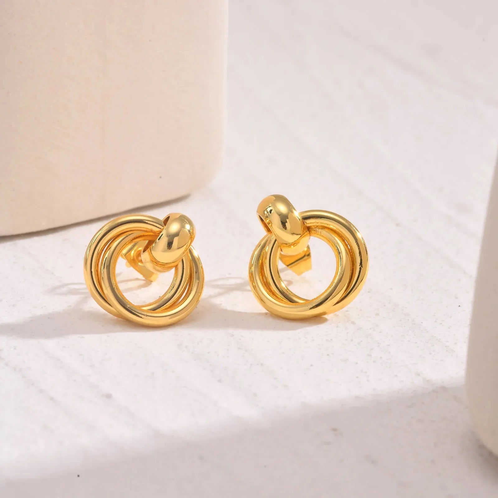 14k Dainty Dual Hoop Earrings - Aryomi