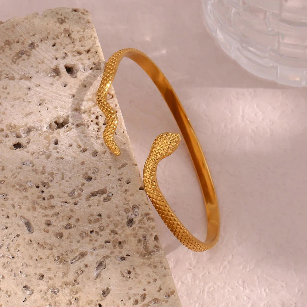 18k Adjustable Snake Bracelet - Aryomi
