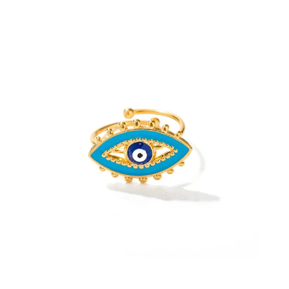 18k Bohemian Evil Eye Rings - Aryomi