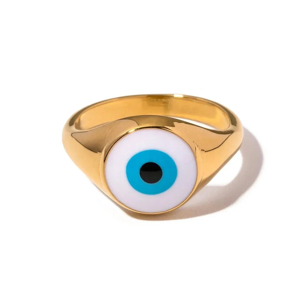 18k Bohemian Evil Eye Rings - Aryomi