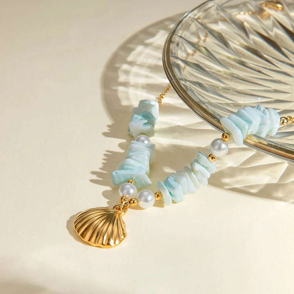 18k Boho Oceanic Sea Shell Necklaces - Aryomi