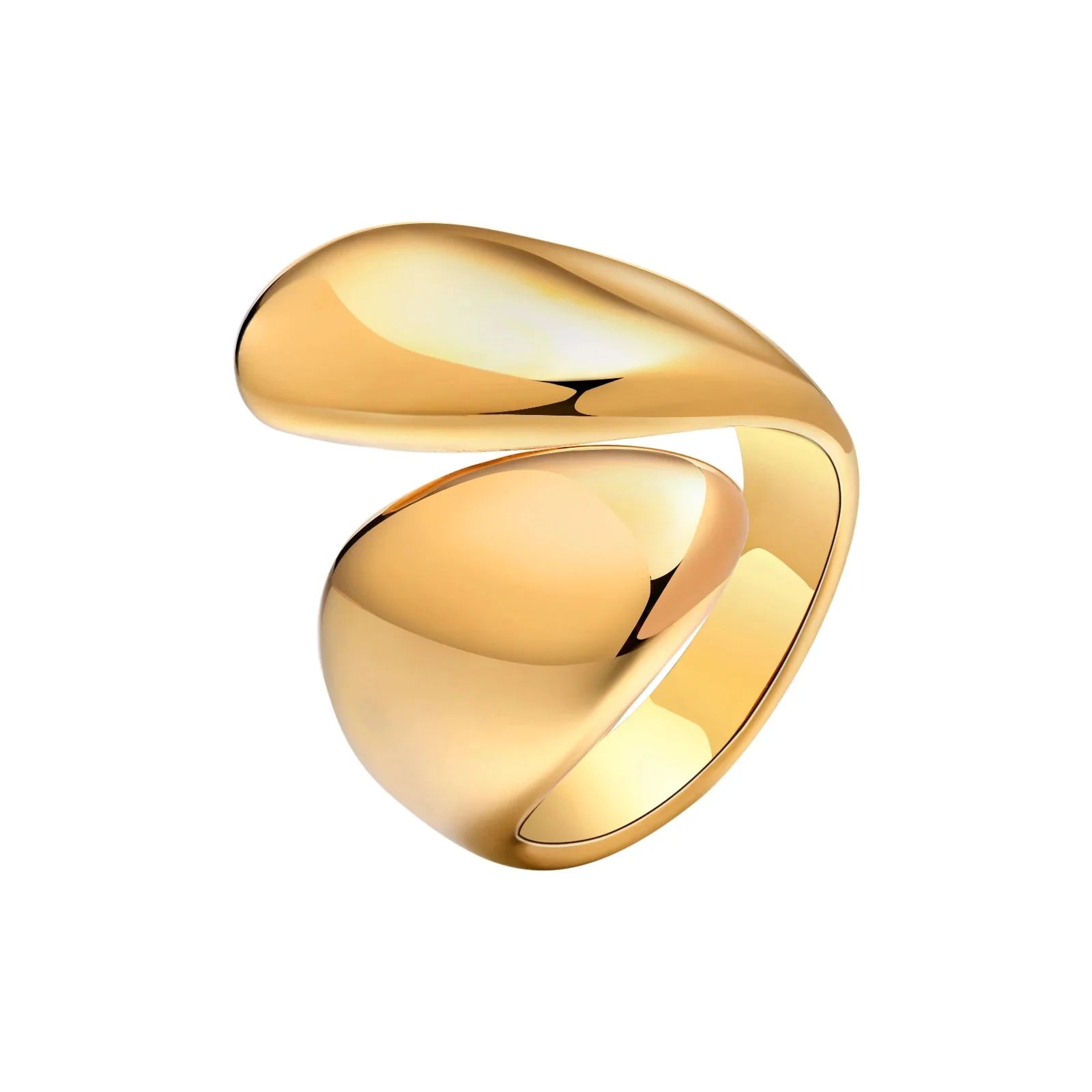 18k Chunky Droplet Wrap Around Ring - Aryomi