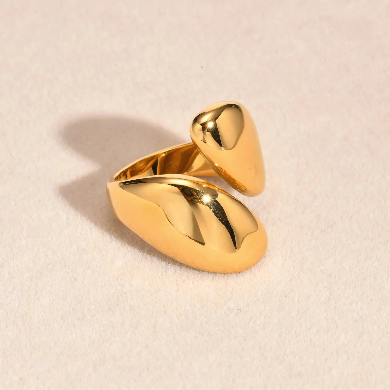 18k Chunky Droplet Wrap Around Ring - Aryomi